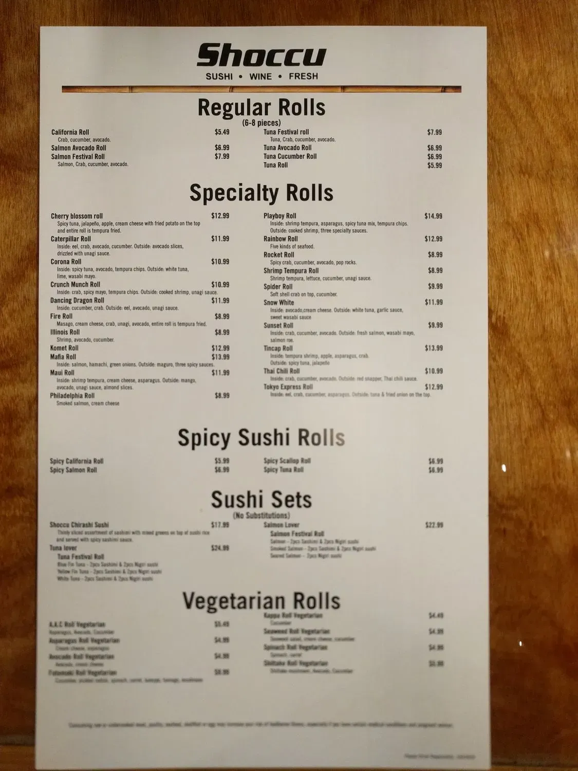 Menu 5