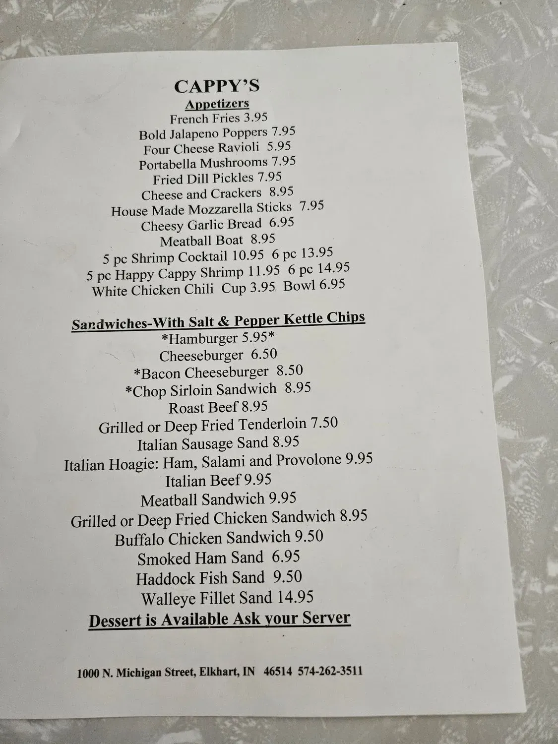 Menu 1