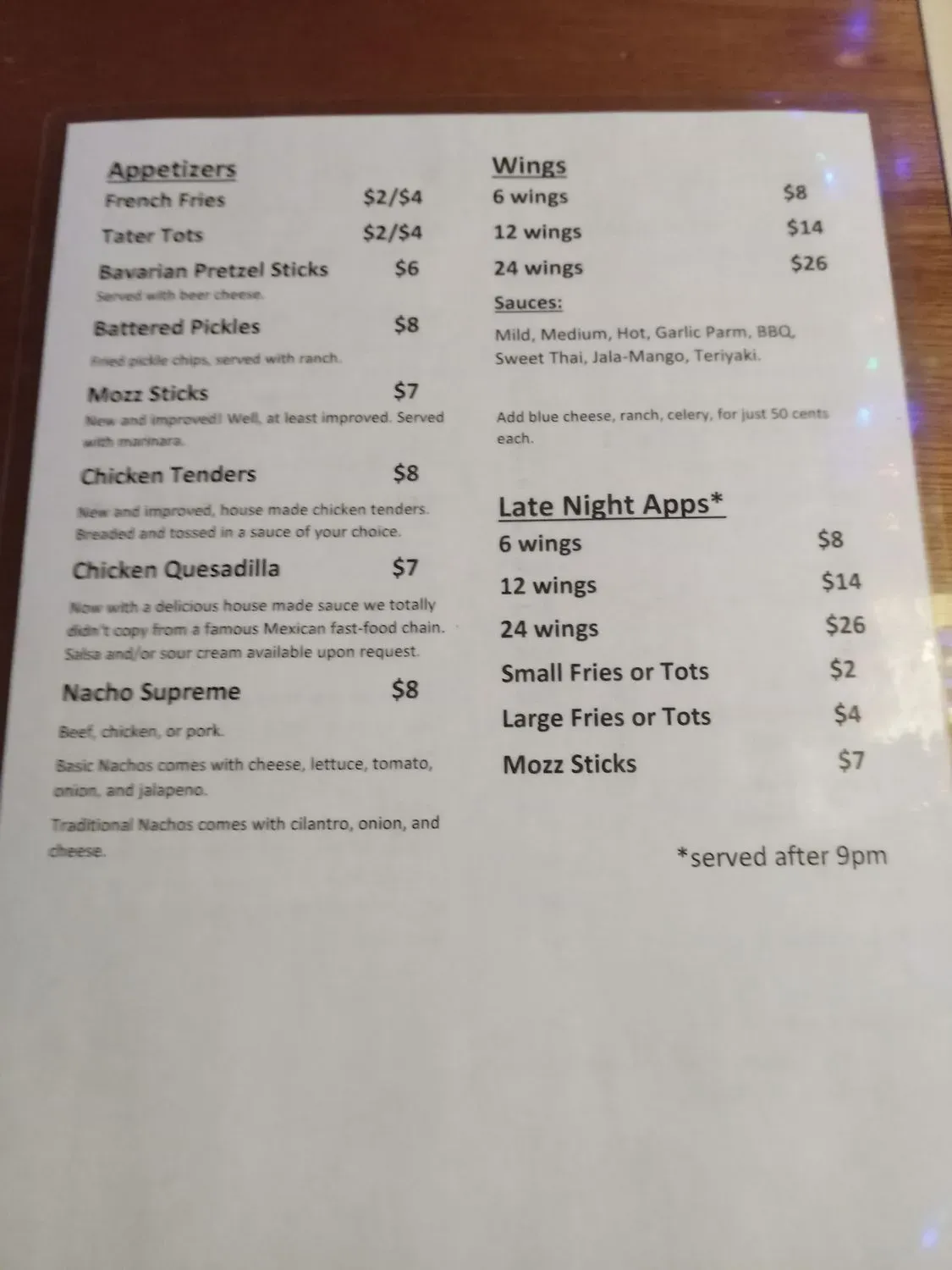 Menu 1