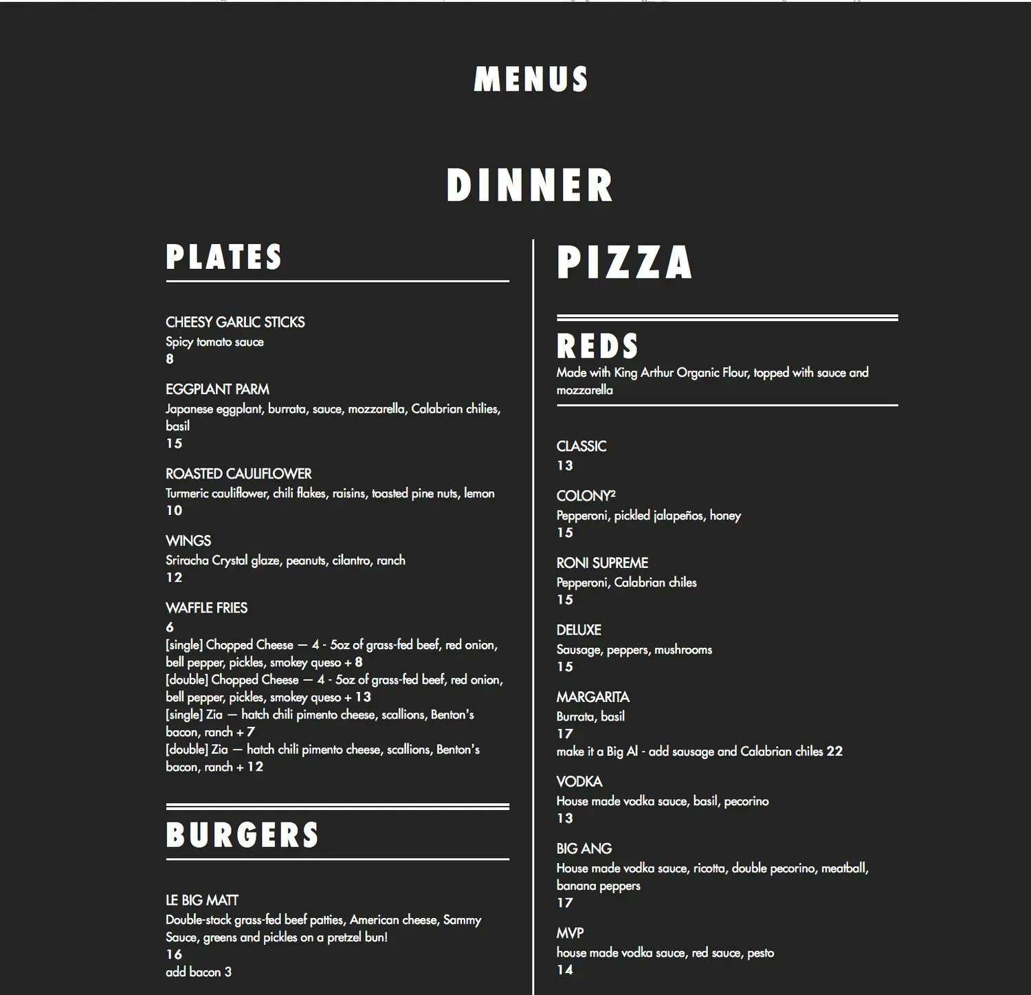 Menu 1