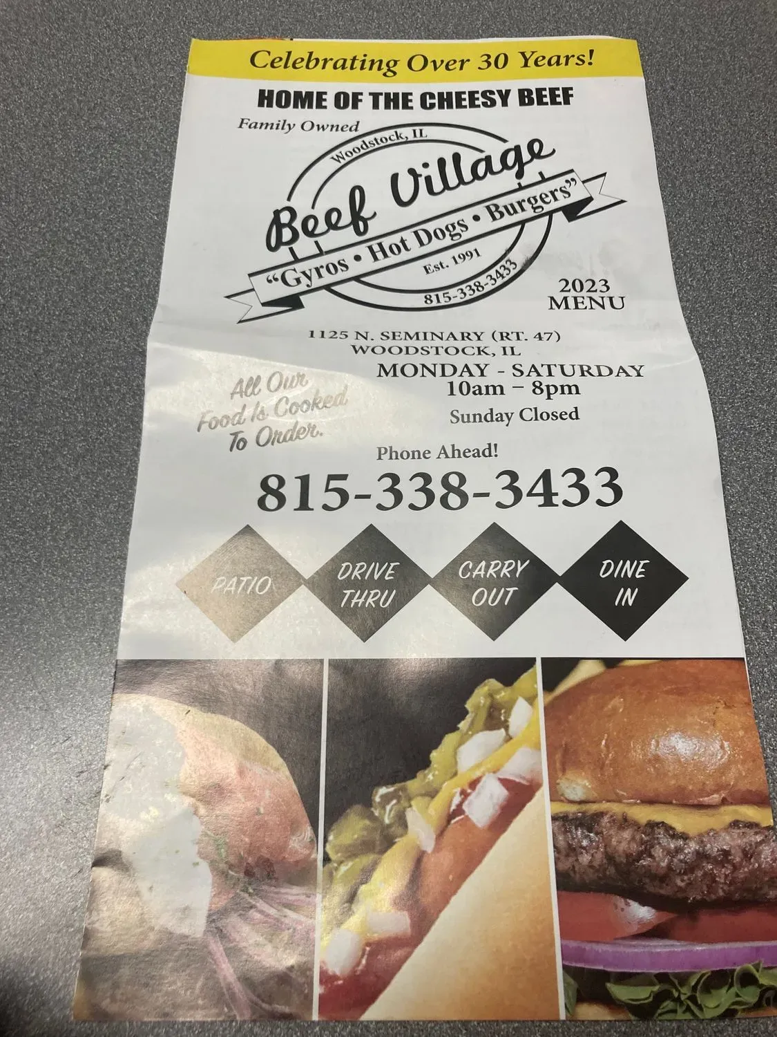 Beef Village Menu - Updated November 2025