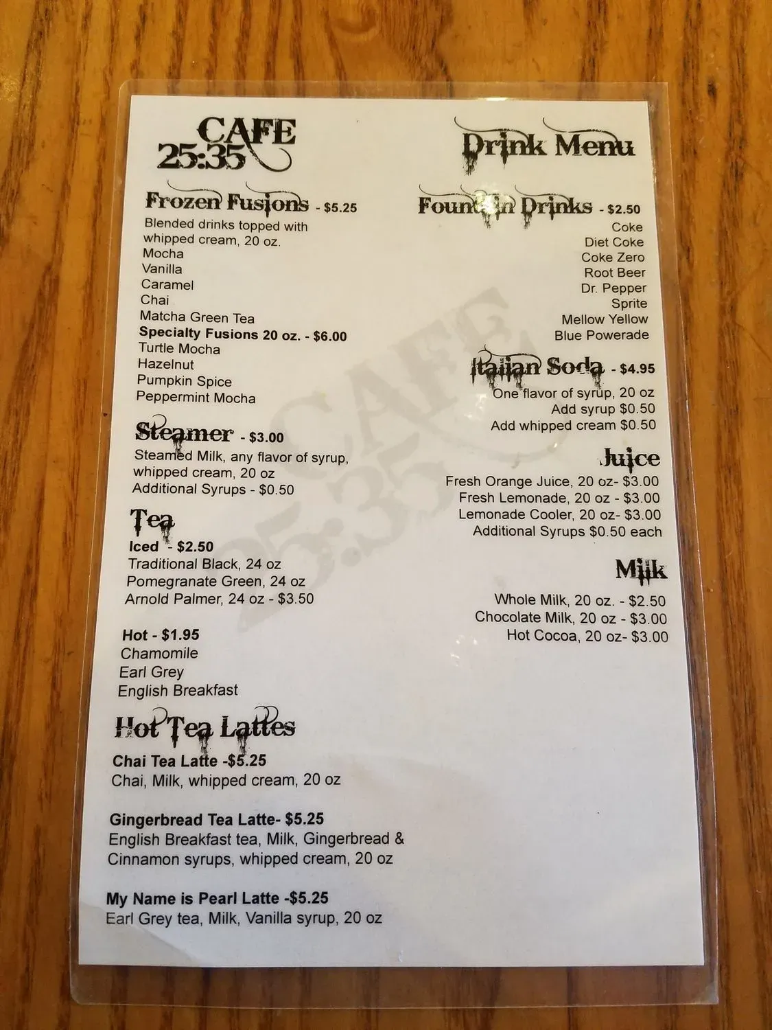 Menu 5