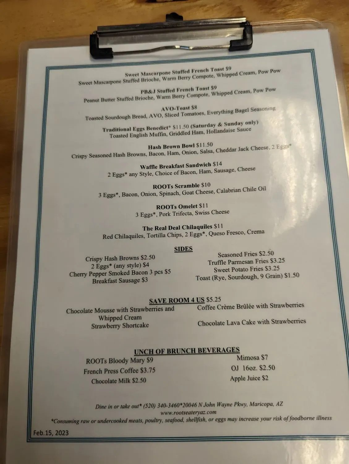 Menu 5