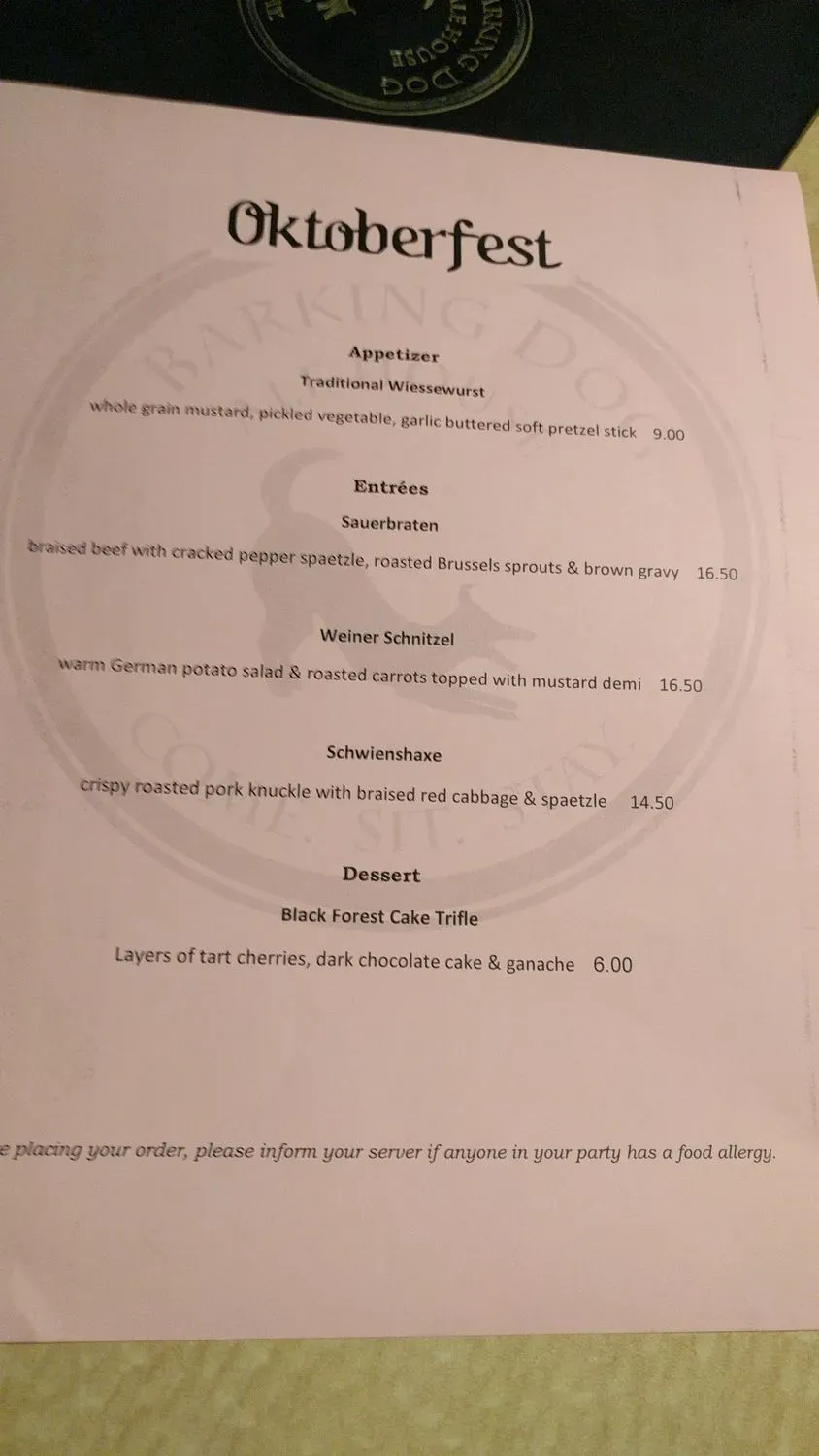 Menu 5