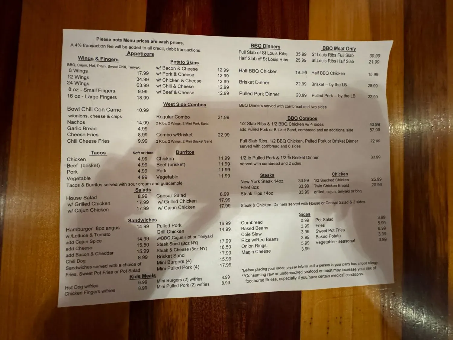 Menu 4