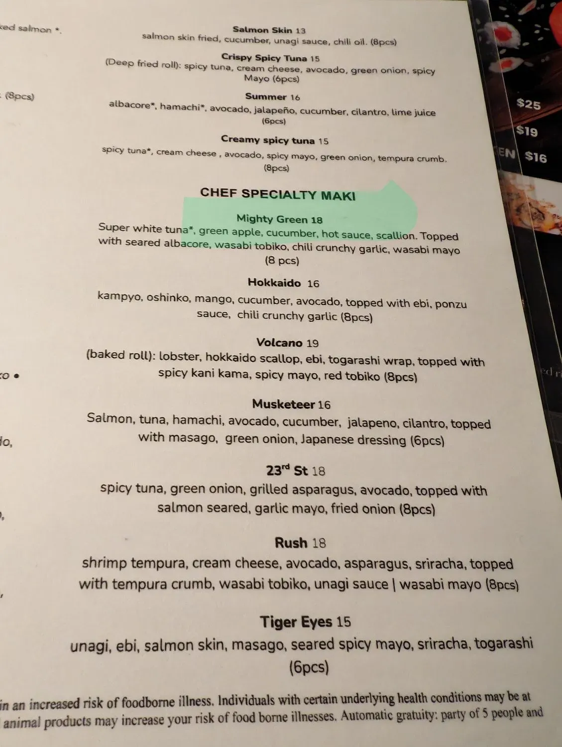 Menu 1