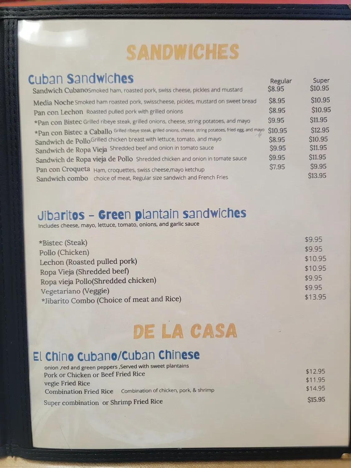 Menu 1