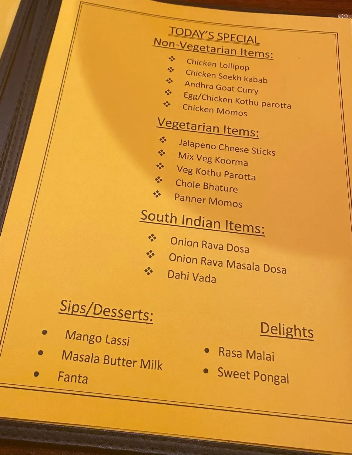 Menu 5