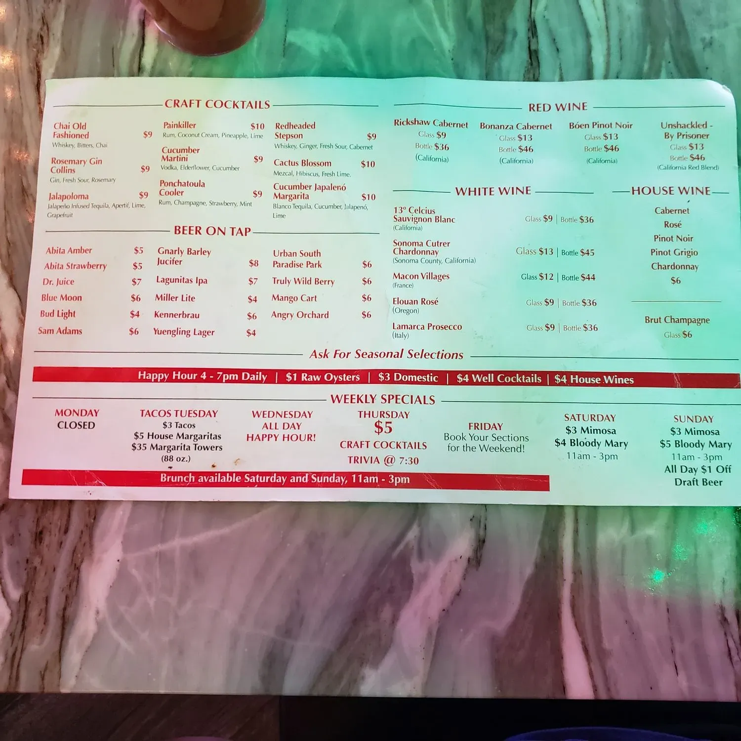 Menu 1