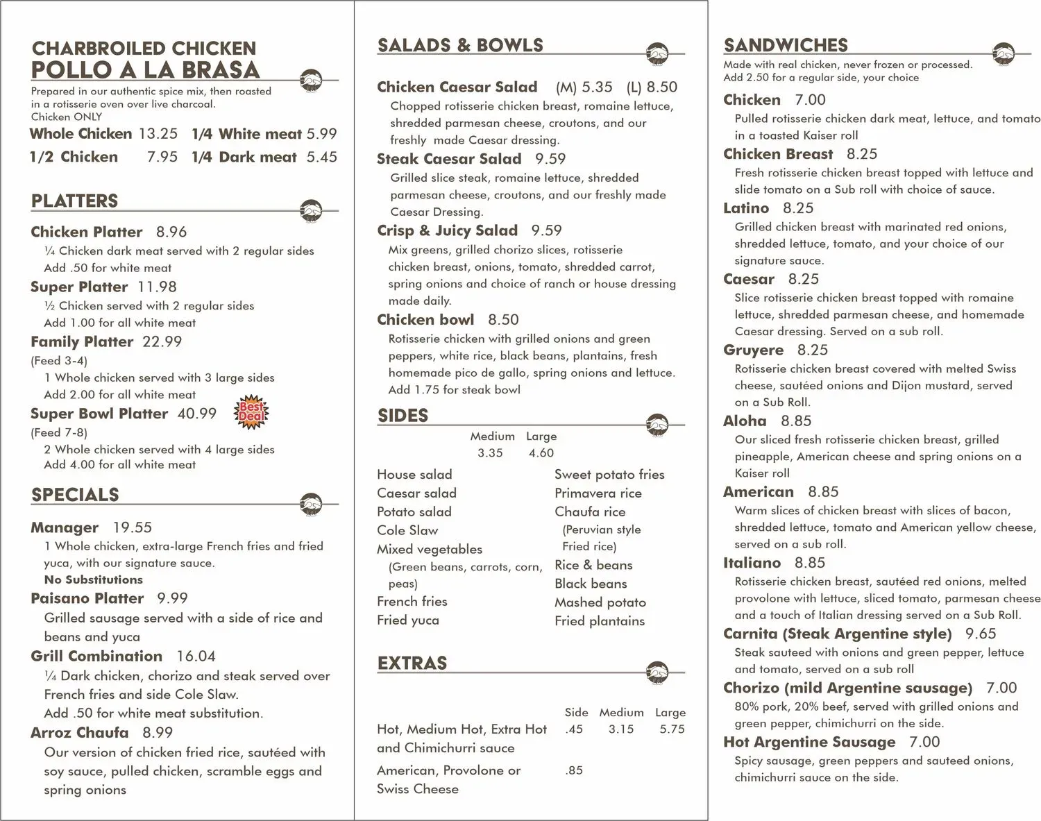 Menu 1