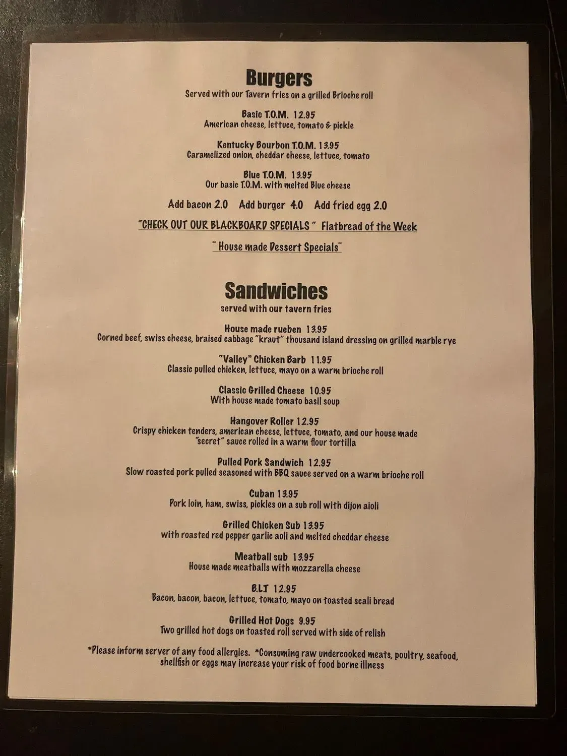 Menu 2