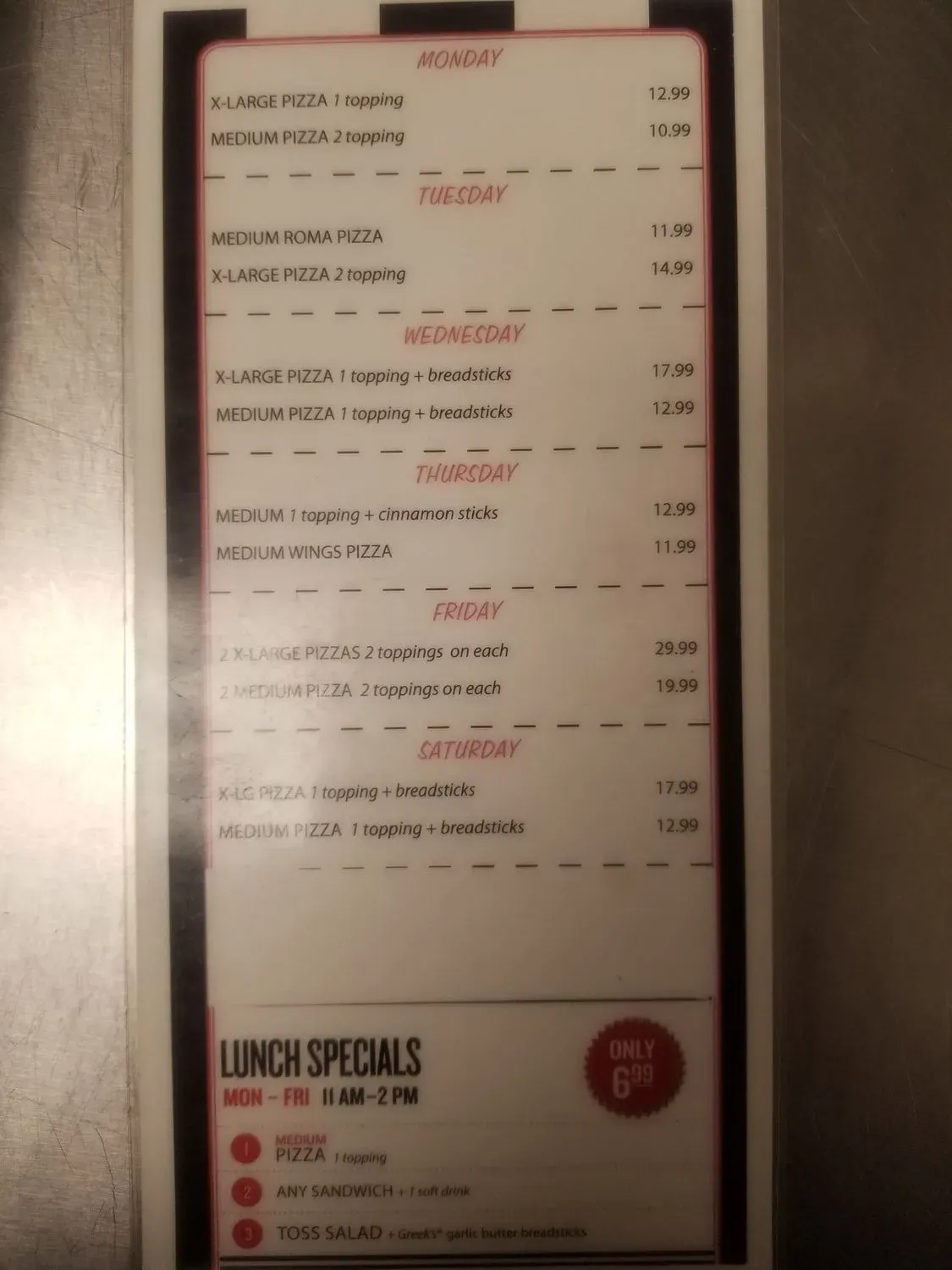 Menu 3