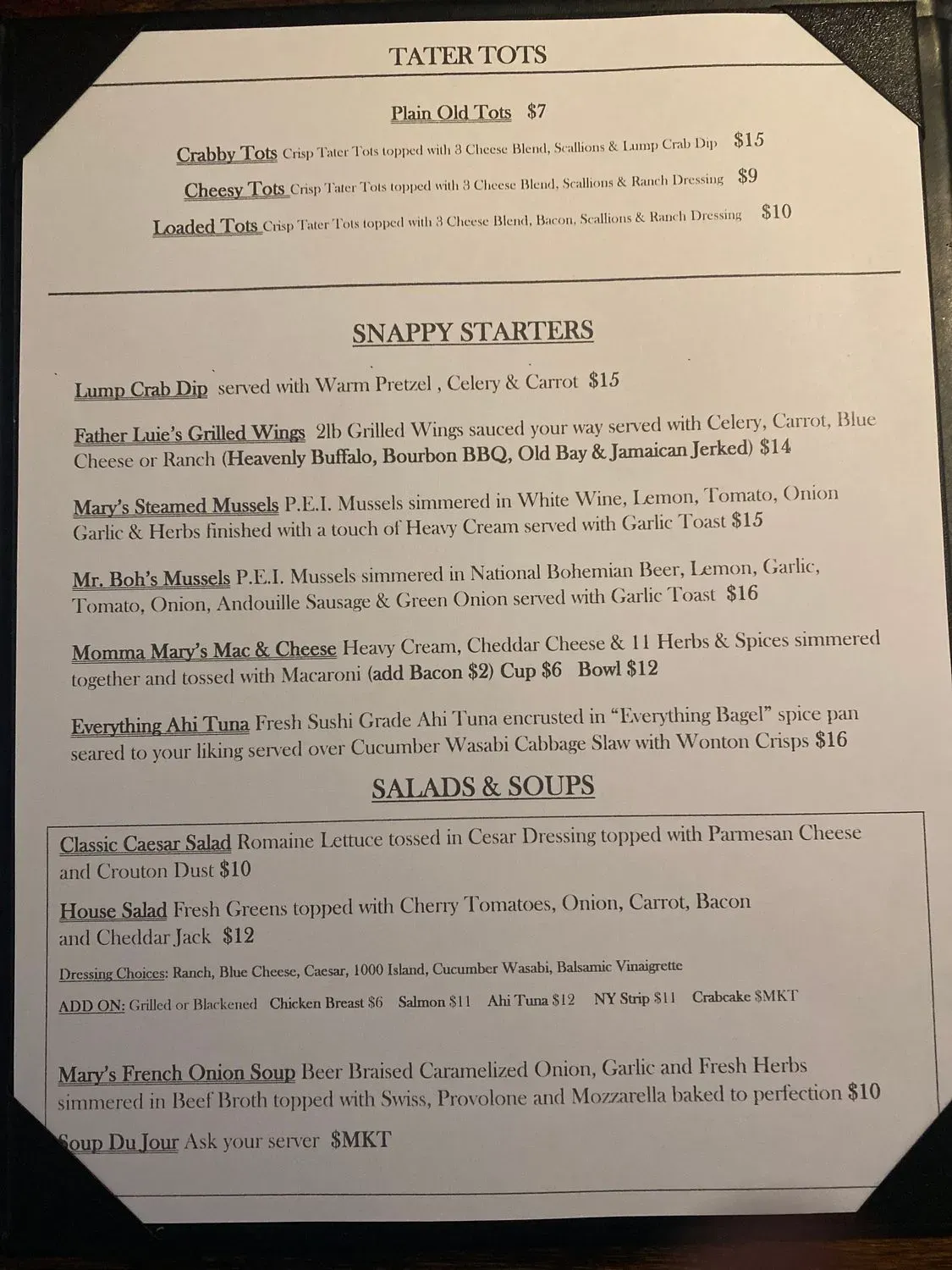 Menu 1