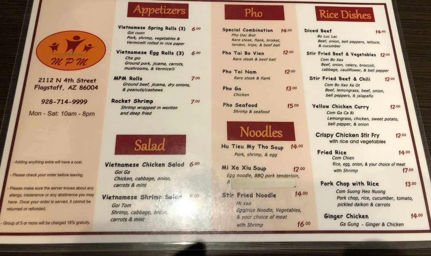 Menu 5