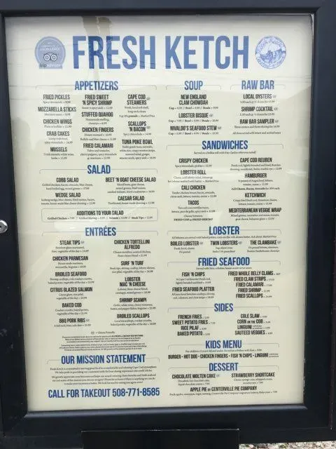 Fresh Ketch Menu - Updated November 2025