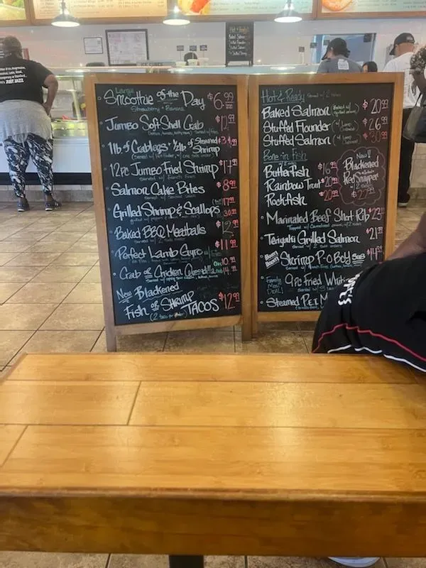 Mid Atlantic Seafood Menu - Updated November 2025