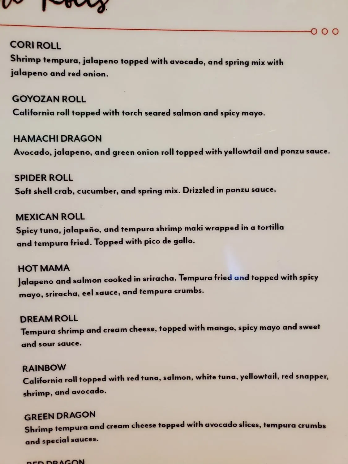 Menu 1