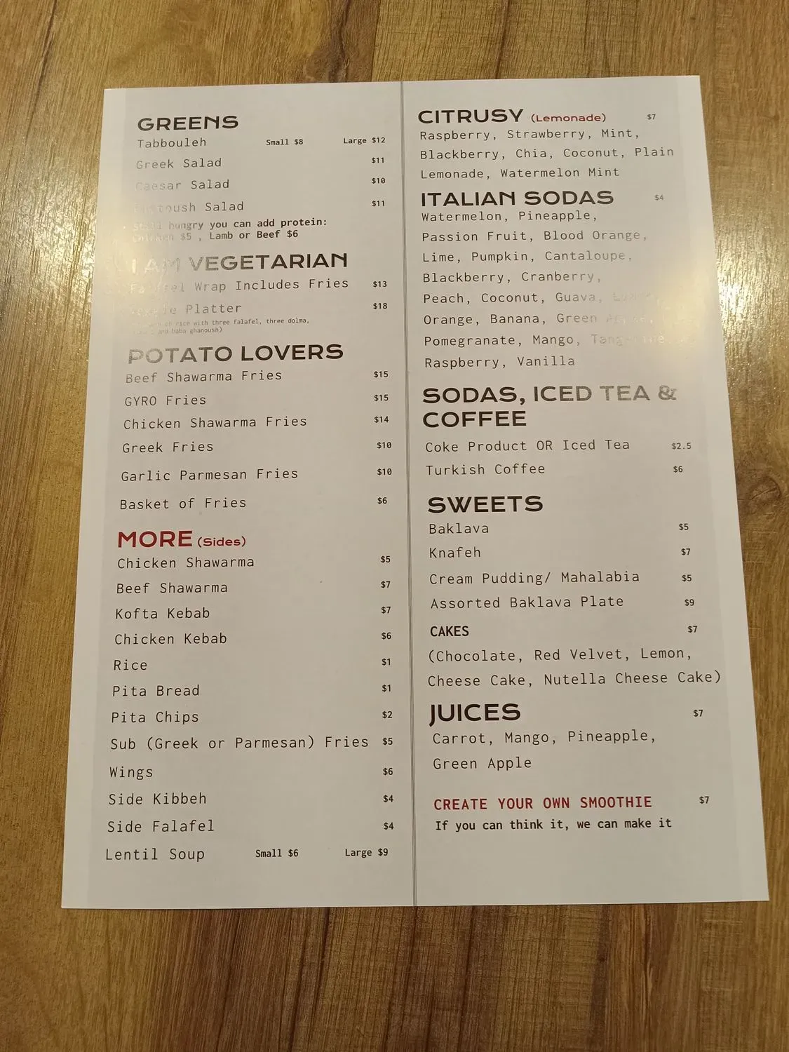 Menu 2