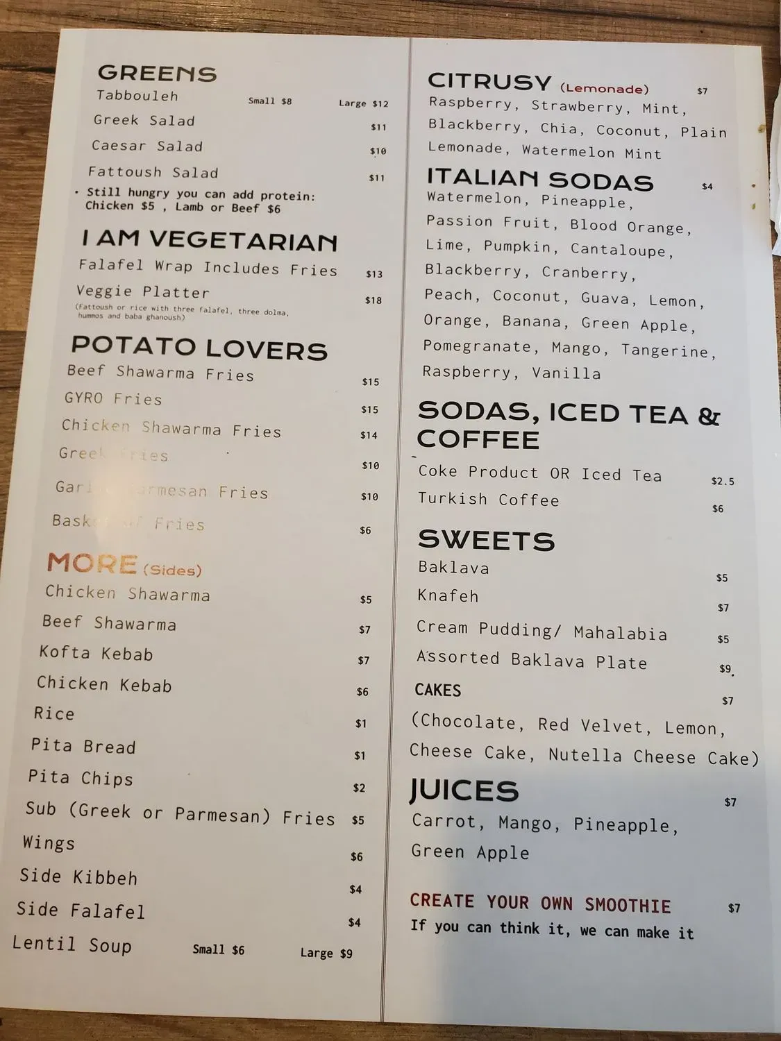 Menu 1