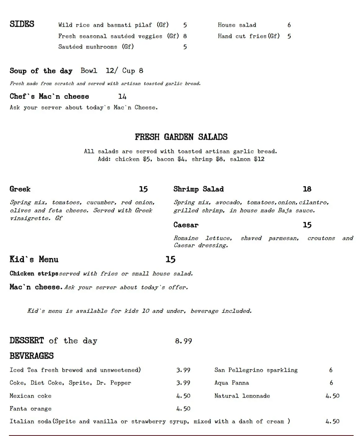 Menu 2