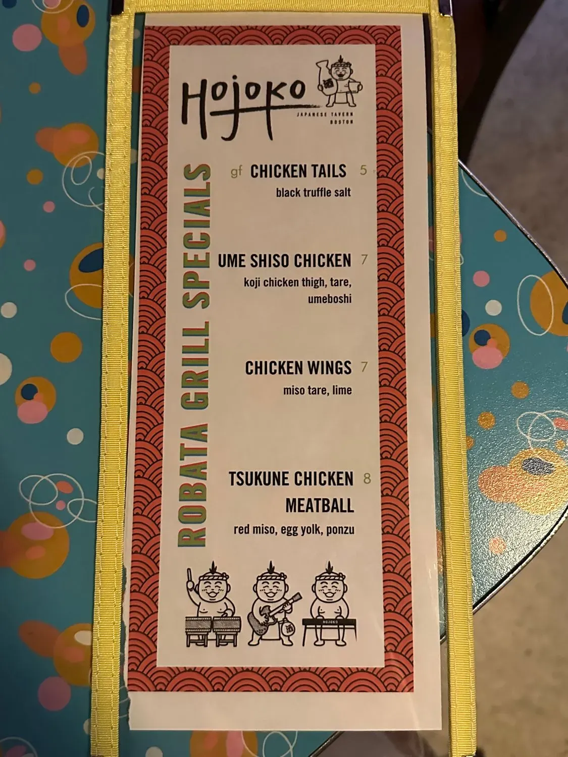 Menu 5