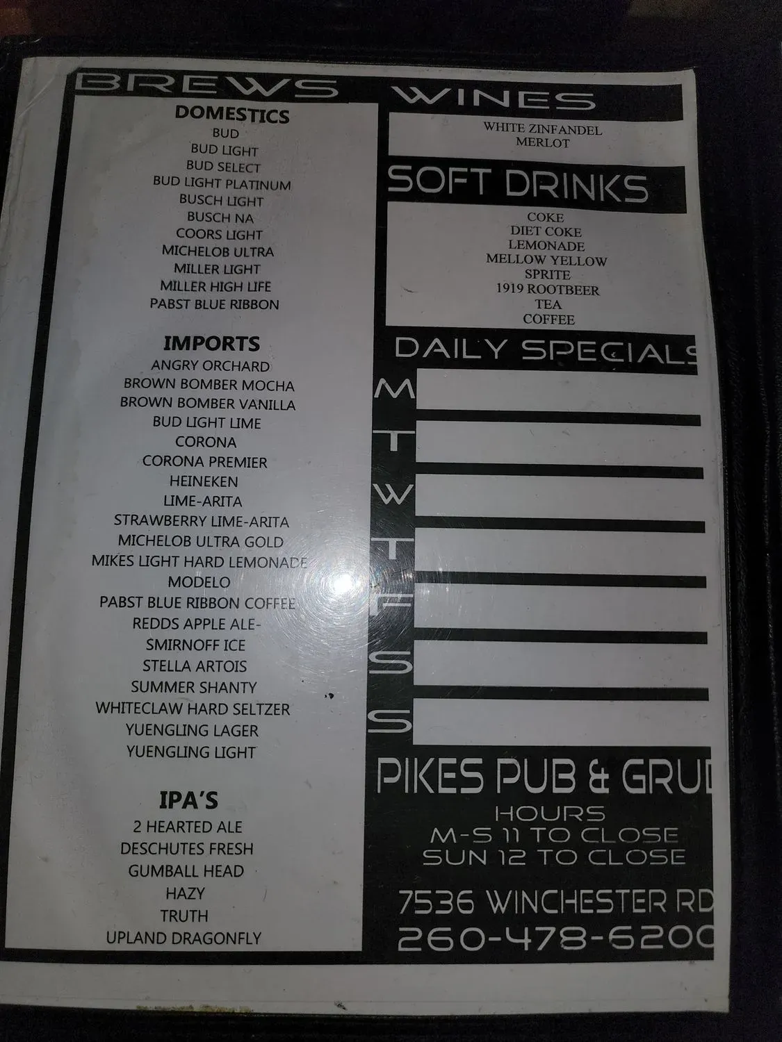 Menu 1