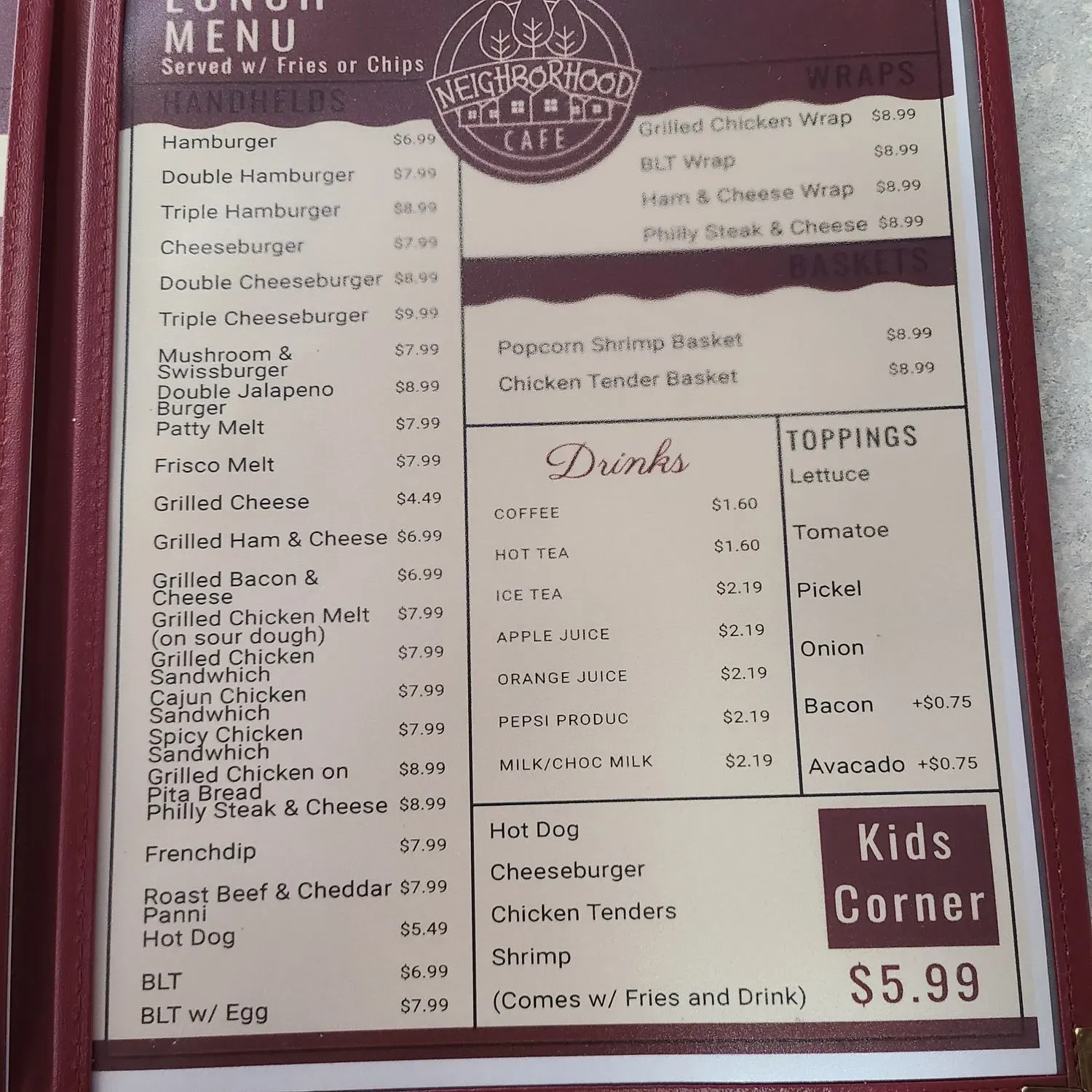 Menu 1