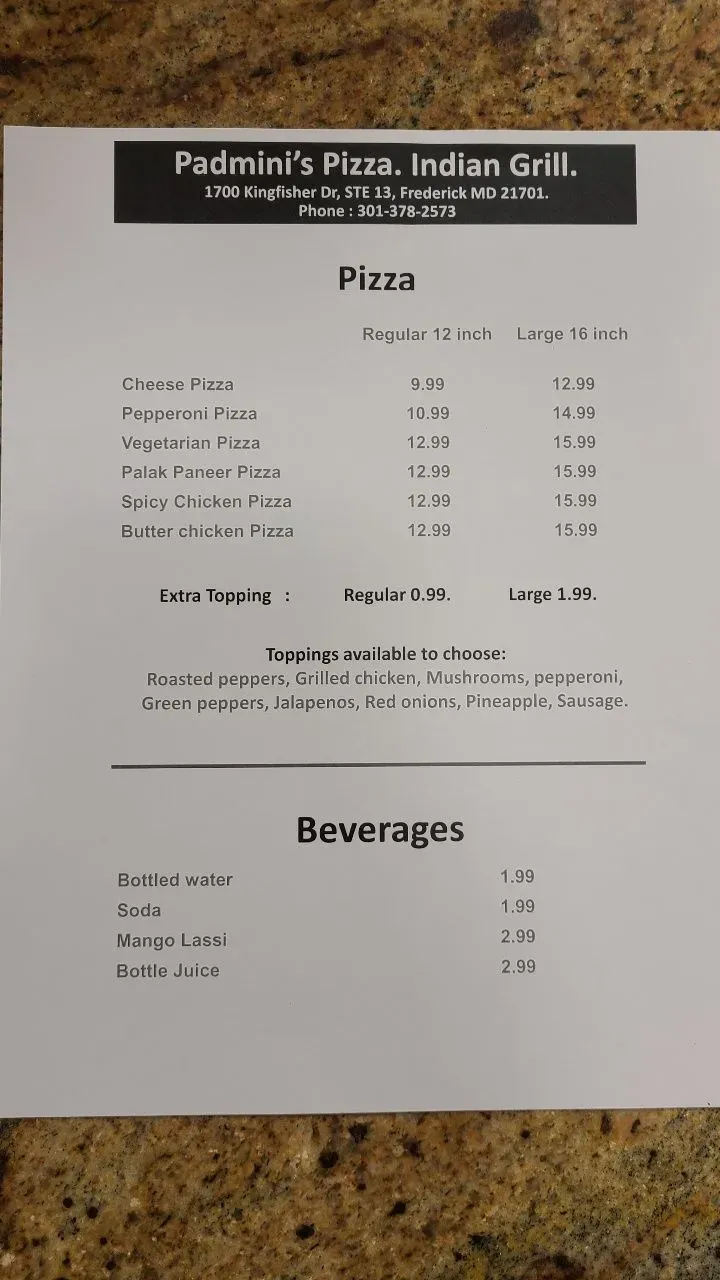 Menu 5