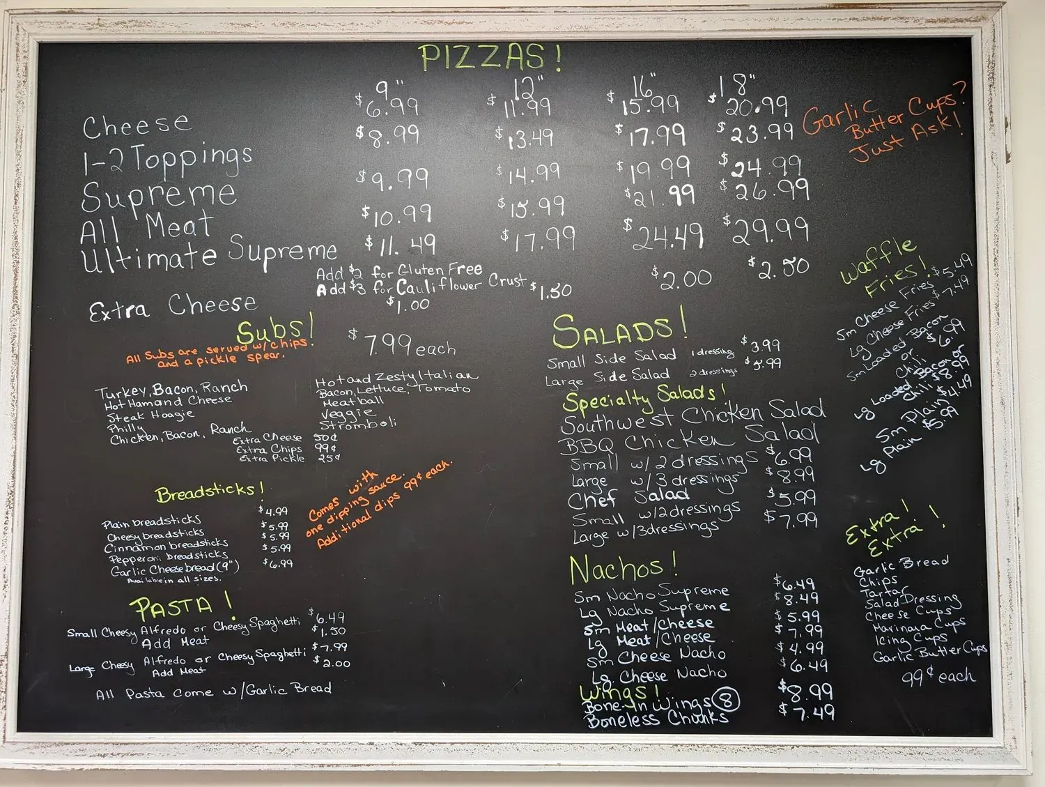 Pizza 3.14 Menu - Updated November 2025
