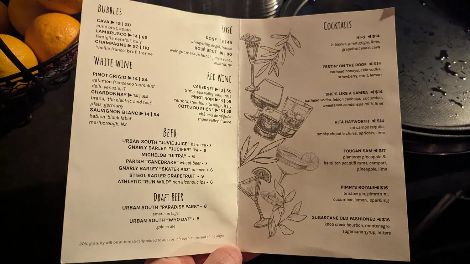 Menu 1