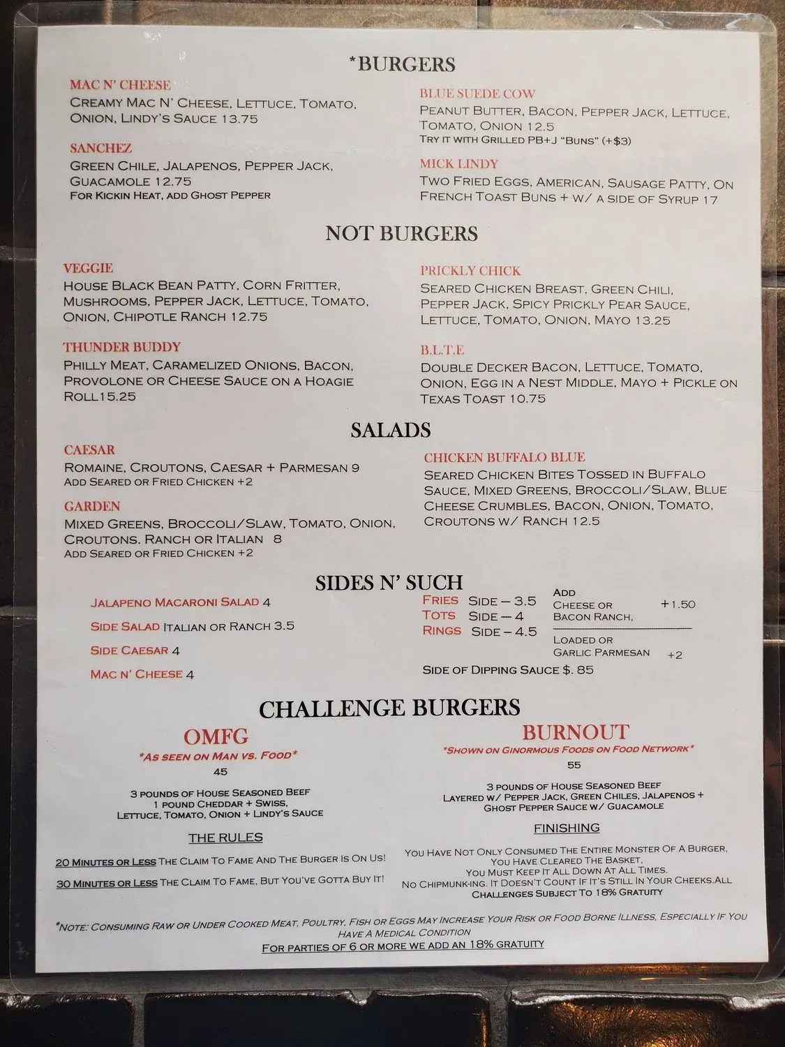 Menu 1