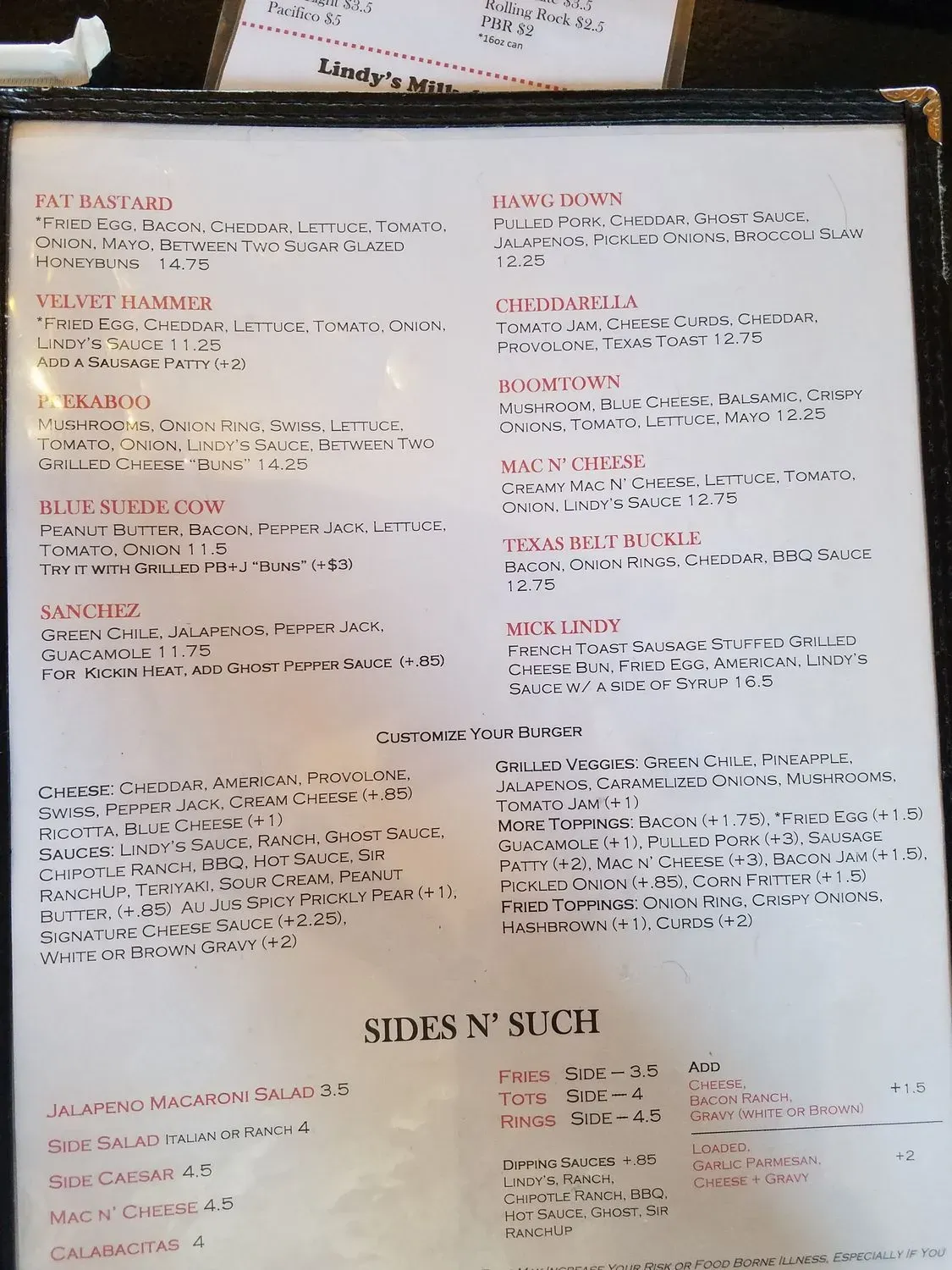 Menu 4