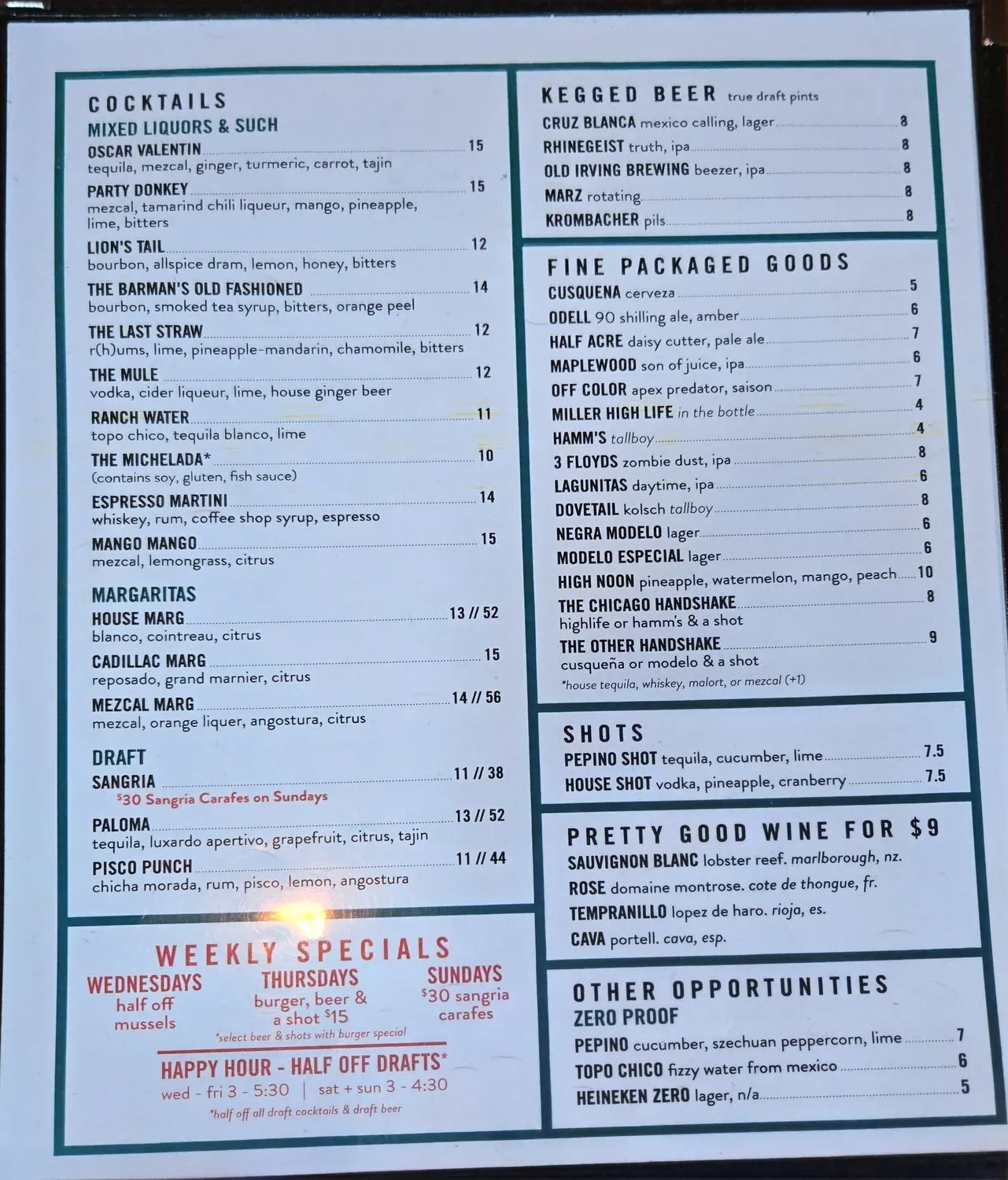 Menu 2