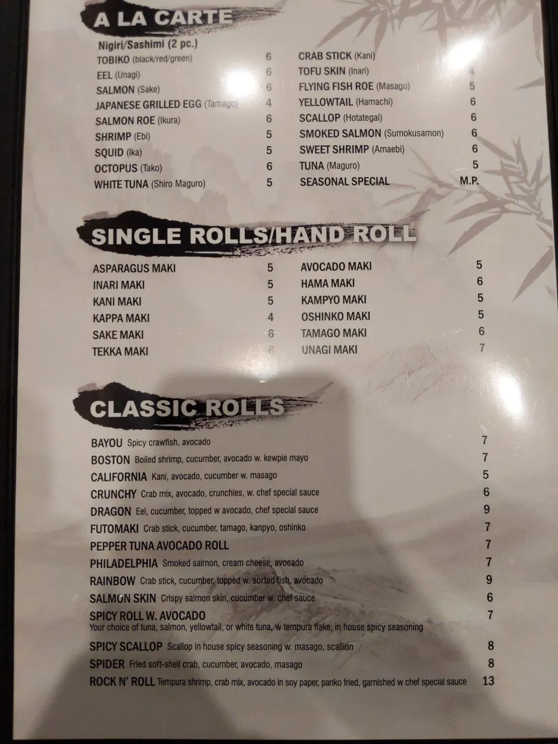 Menu 6