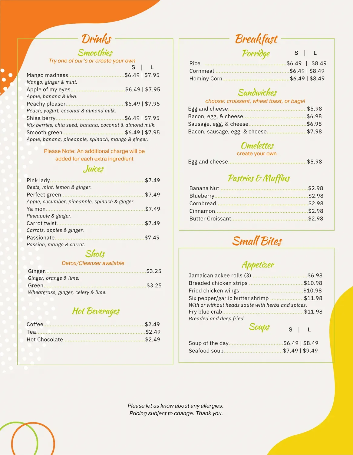 Menu 2