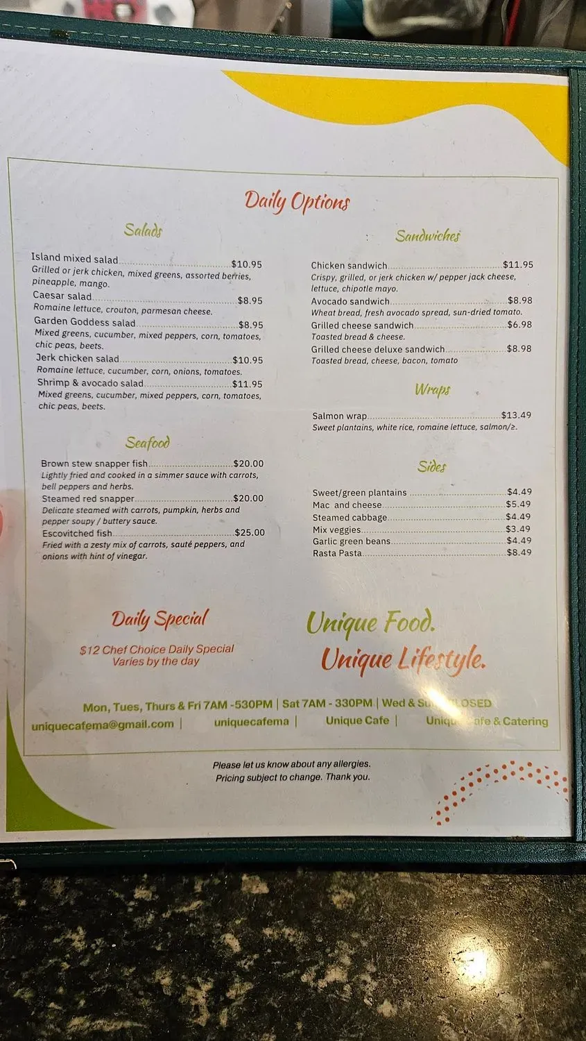 Menu 5