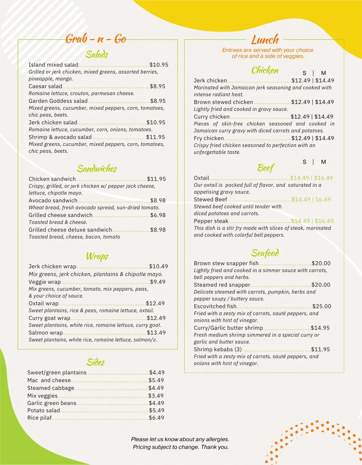 Menu 1