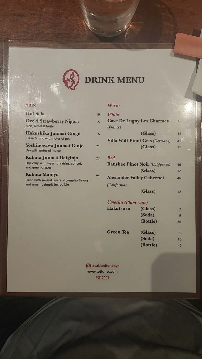 Menu 5