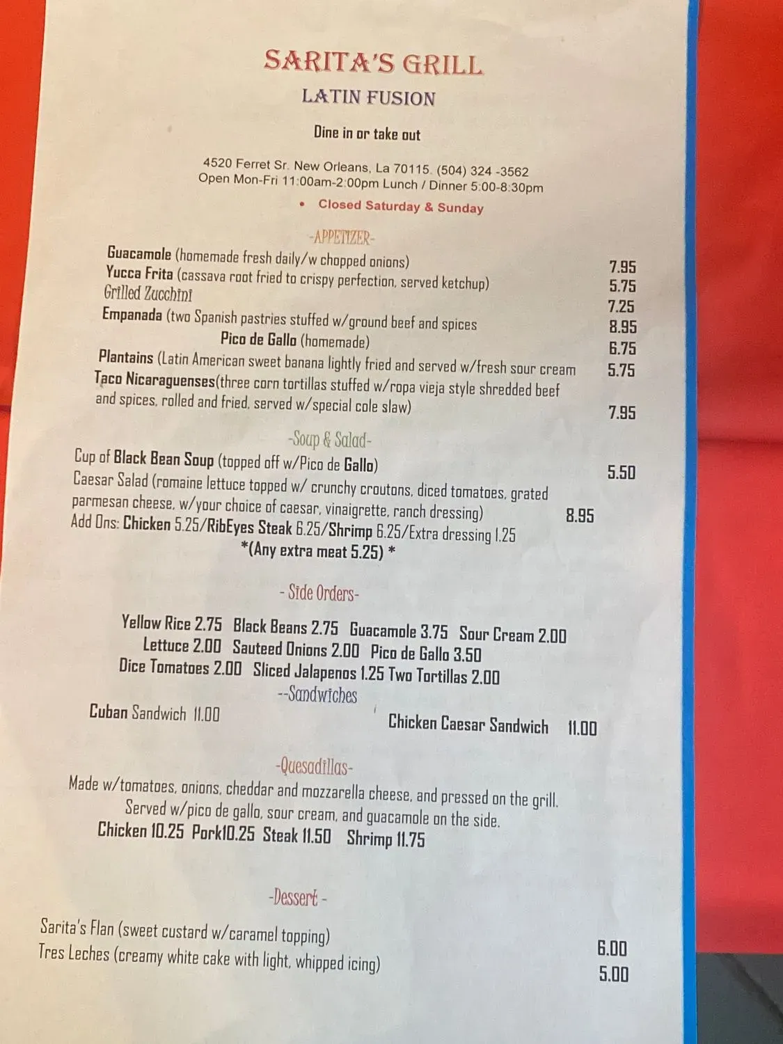 Menu 1