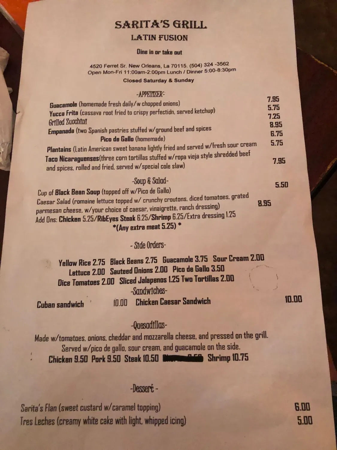 Menu 4