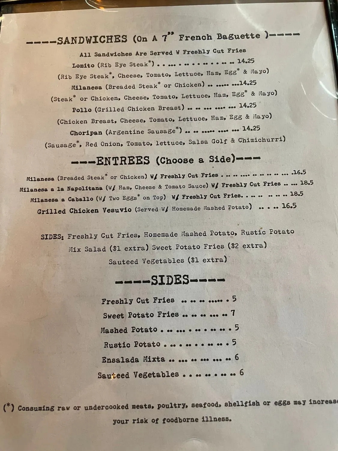 Menu 1