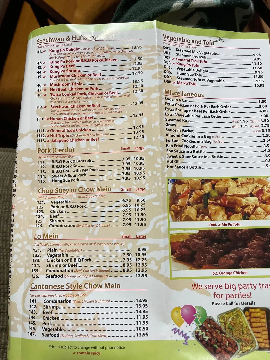 Menu 2