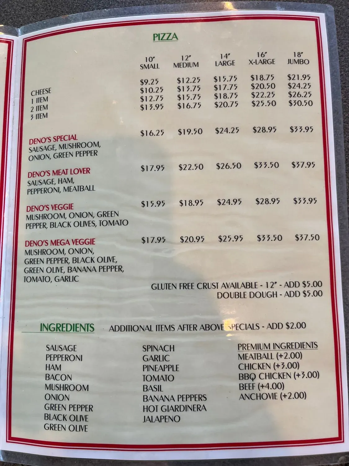 Menu 1