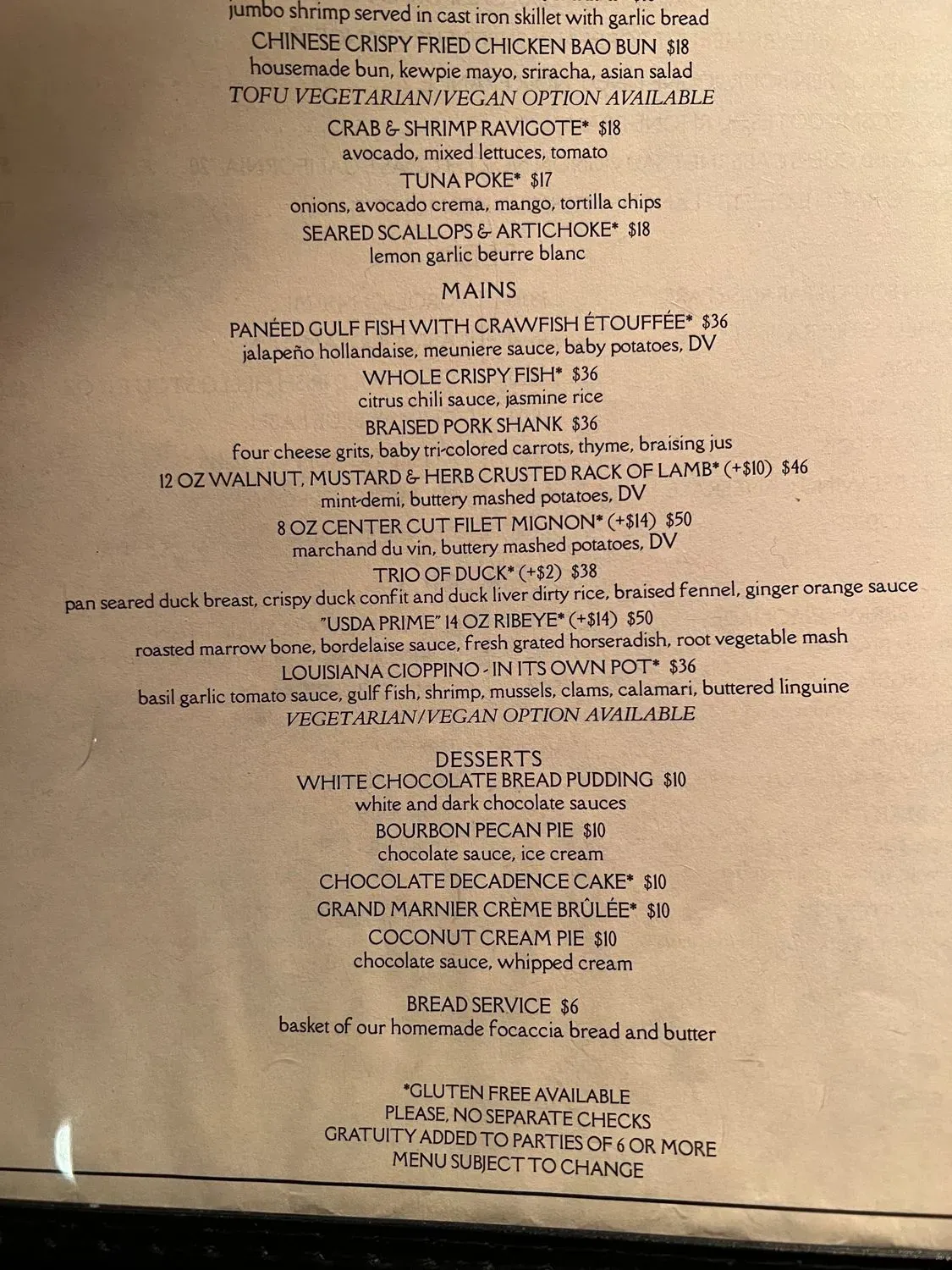 Menu 1