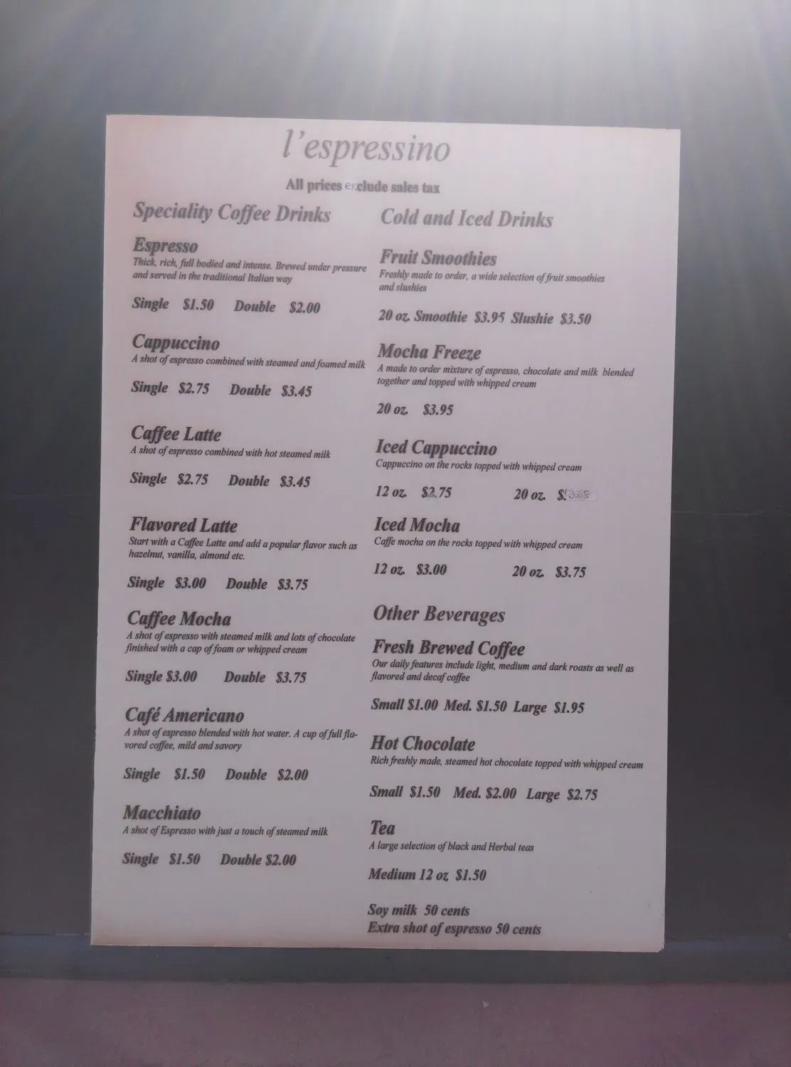 Menu 1