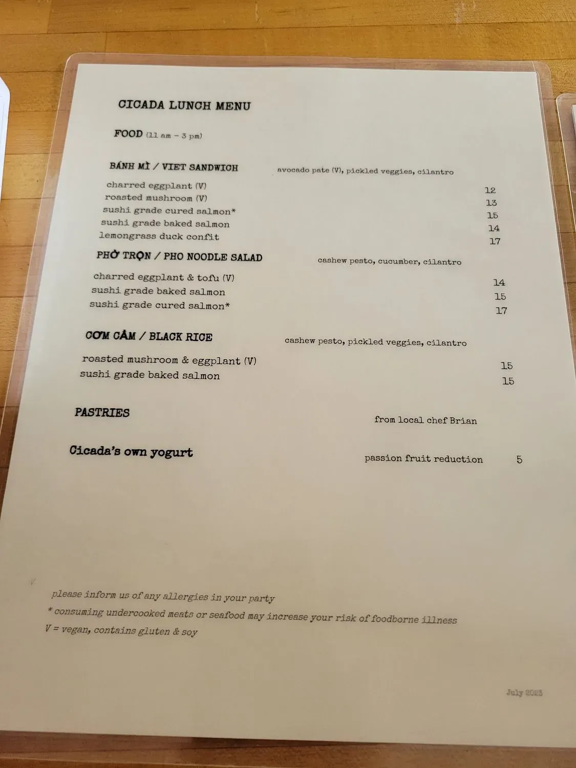 Menu 6