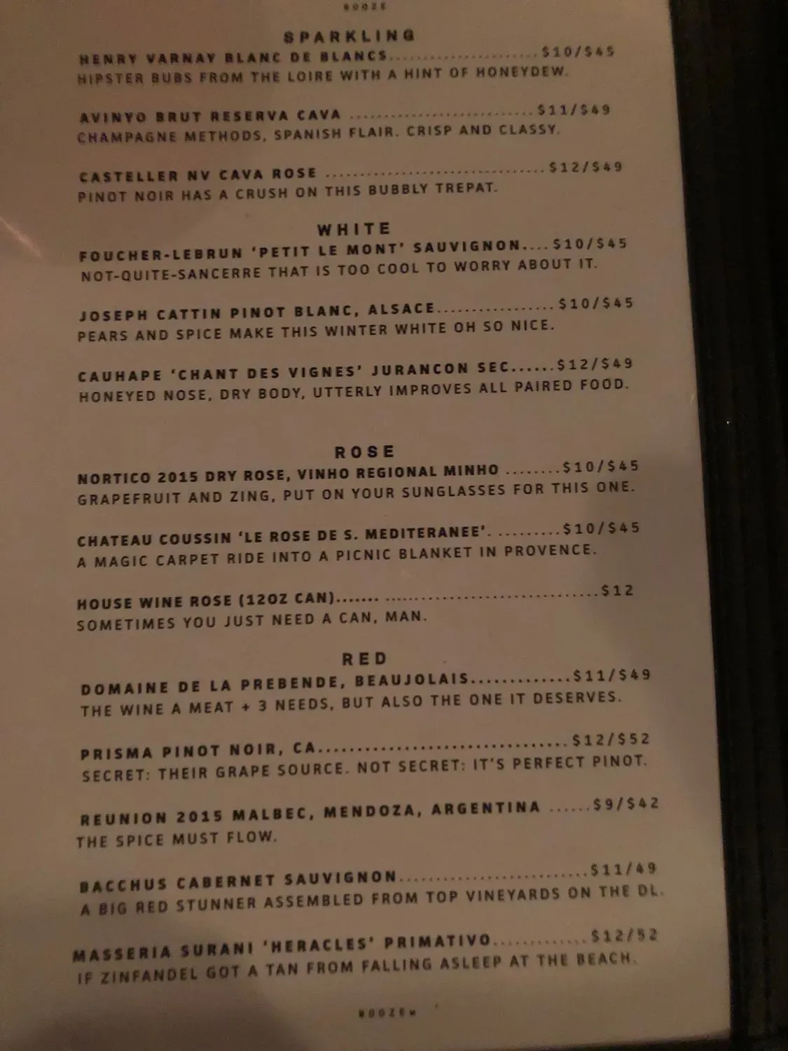 Menu 1