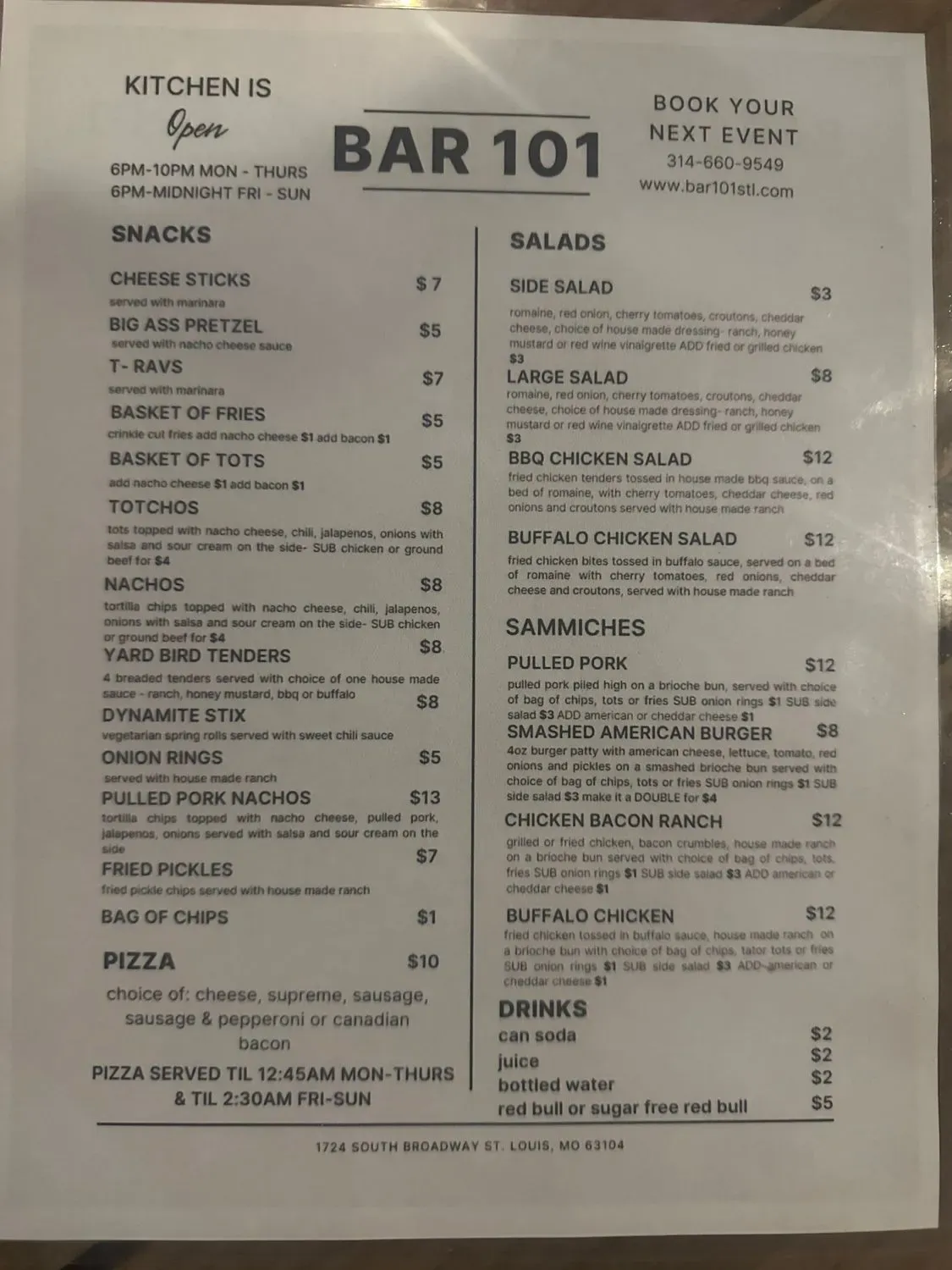 Menu 1