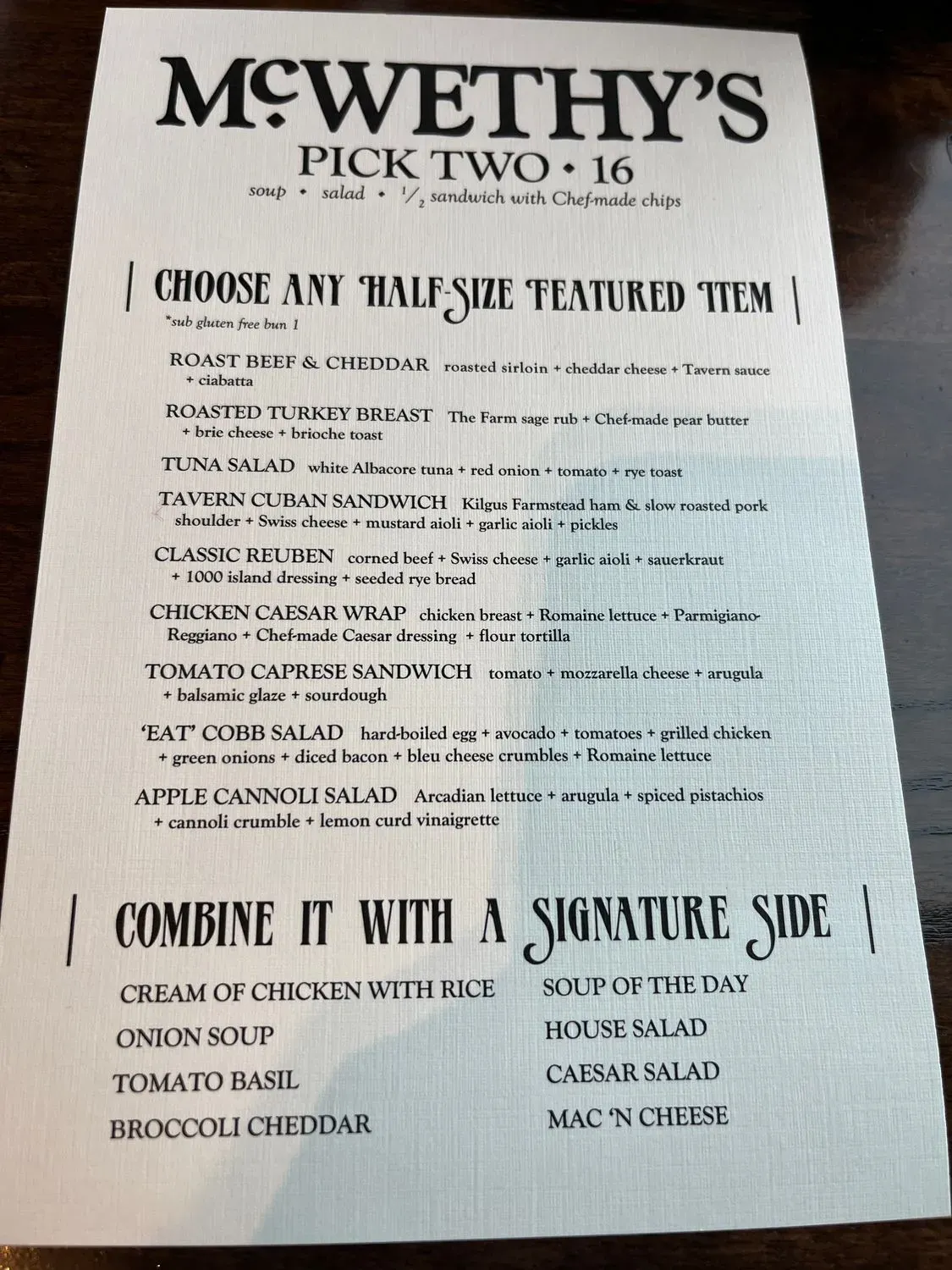 Menu 1