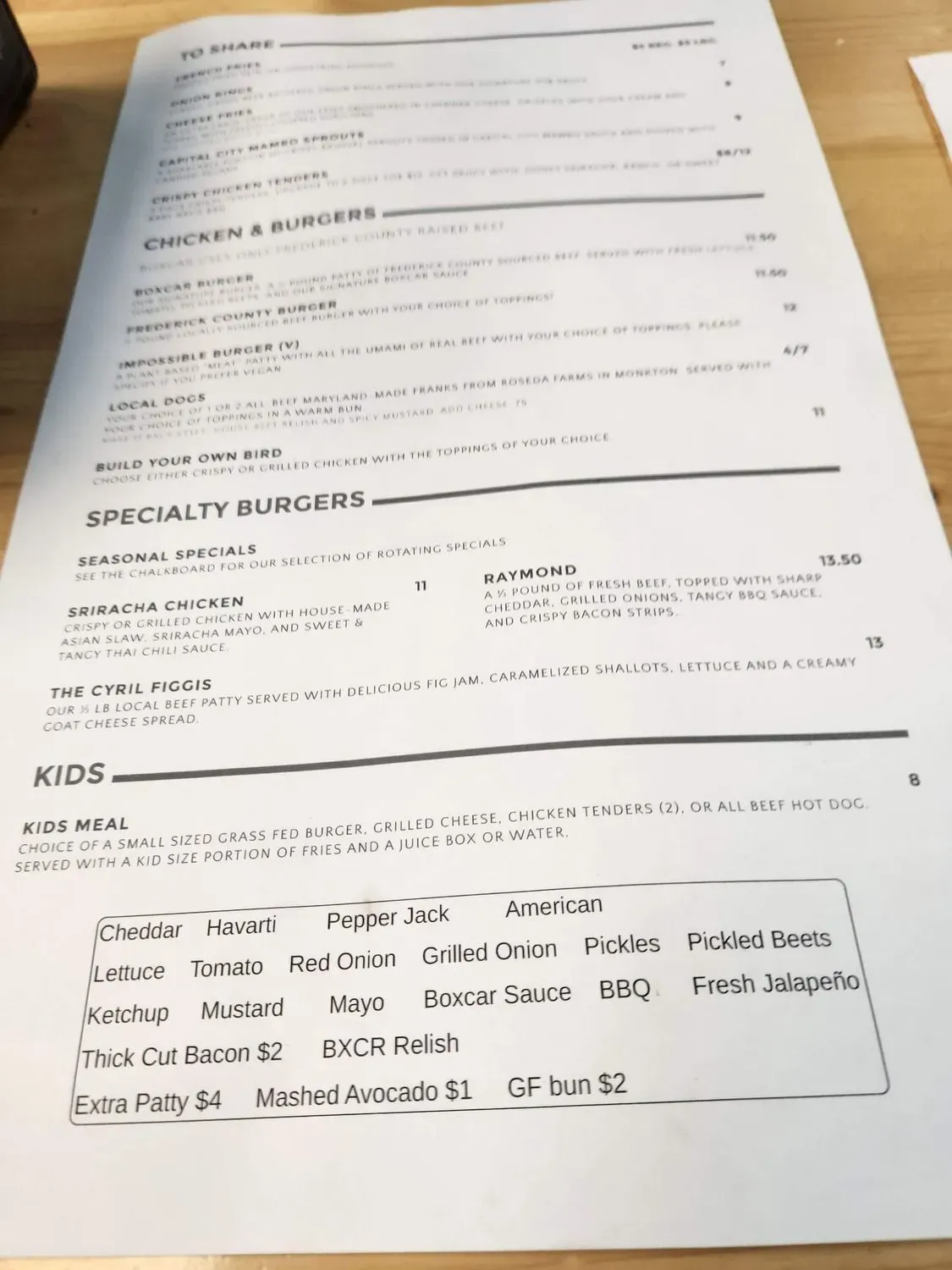 Menu 1